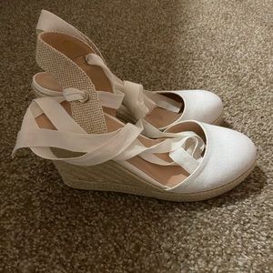 White Espadrilles Size 7.5